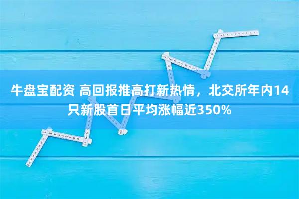 牛盘宝配资 高回报推高打新热情，北交所年内14只新股首日平均涨幅近350%