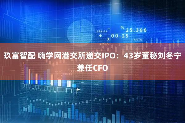 玖富智配 嗨学网港交所递交IPO:43岁董秘刘冬宁兼任CFO