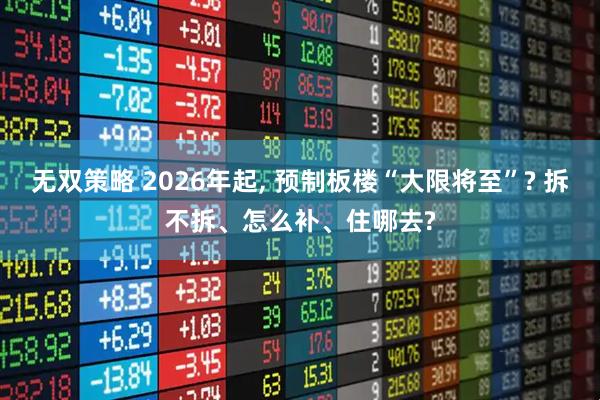 无双策略 2026年起, 预制板楼“大限将至”? 拆不拆、怎么补、住哪去?